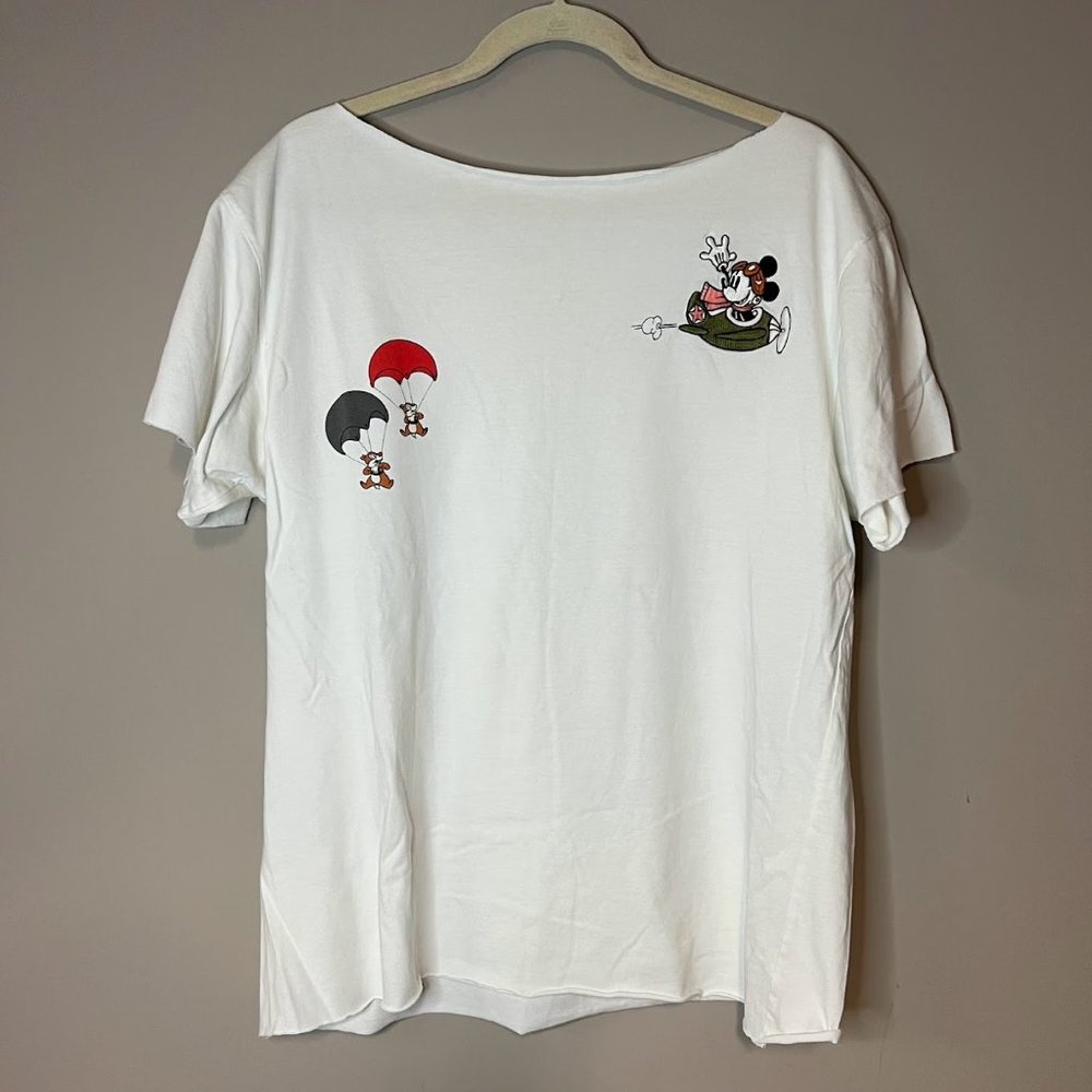 Vintage 1990s Disney Pilot Mickey & Chip & Dale Upcycled T-Shirt